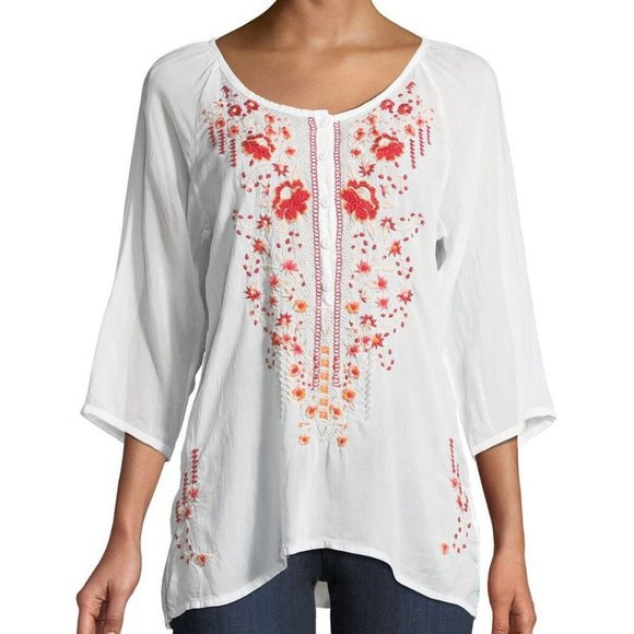 Johnny Was Olivia Blouse White - C16318